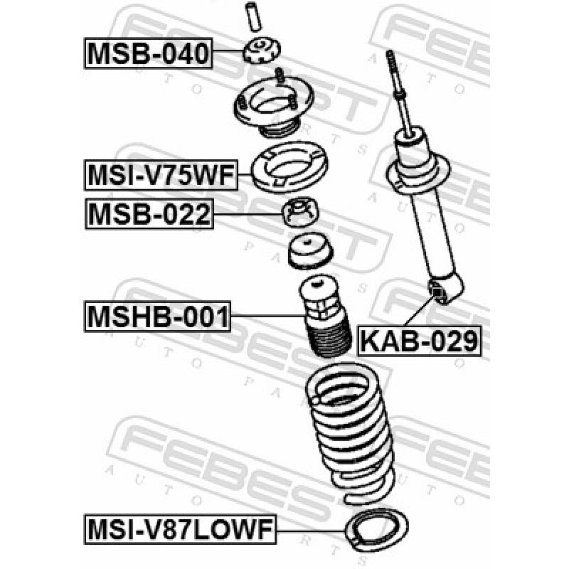 Patin de ressort FEBEST MSI-V87LOWF - Visuel 2