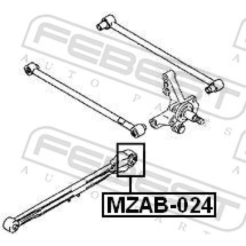 Silent bloc de suspension (train avant) FEBEST MZAB-024 - Visuel 1