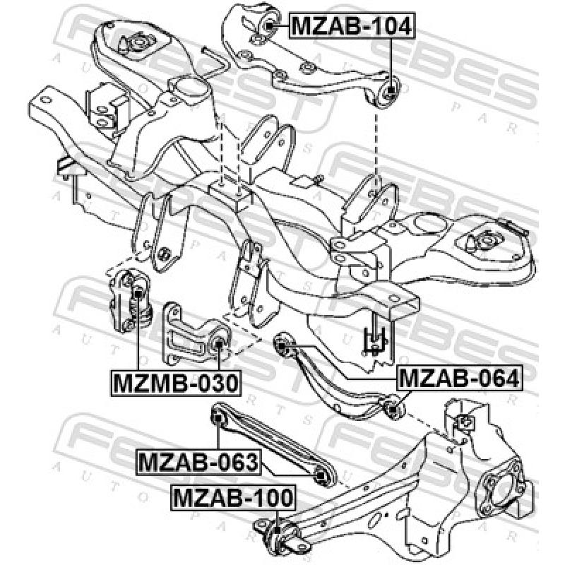 Suspension, Différentiel FEBEST MZAB-104 - Visuel 2