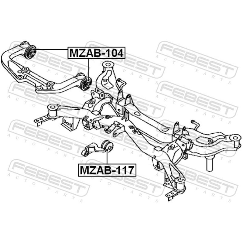 Suspension, Différentiel FEBEST MZAB-117 - Visuel 1