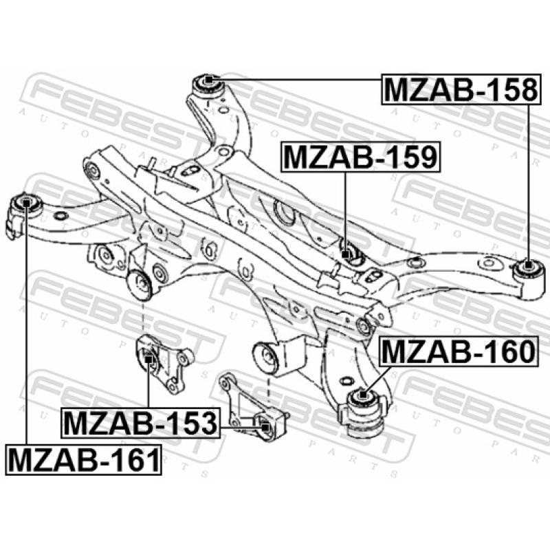Suspension, Différentiel FEBEST MZAB-153 - Visuel 2
