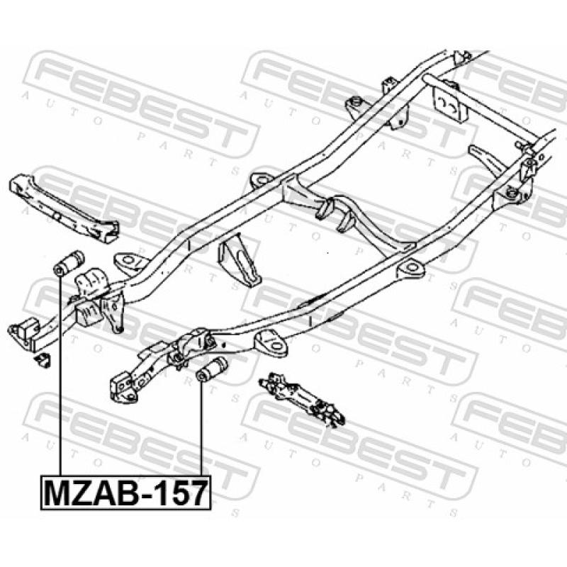 Silent bloc de suspension (train avant) FEBEST MZAB-157 - Visuel 2