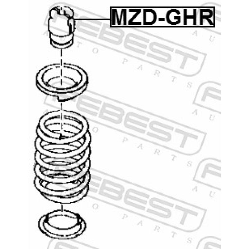 Butée élastique, suspension FEBEST MZD-GHR - Visuel 2