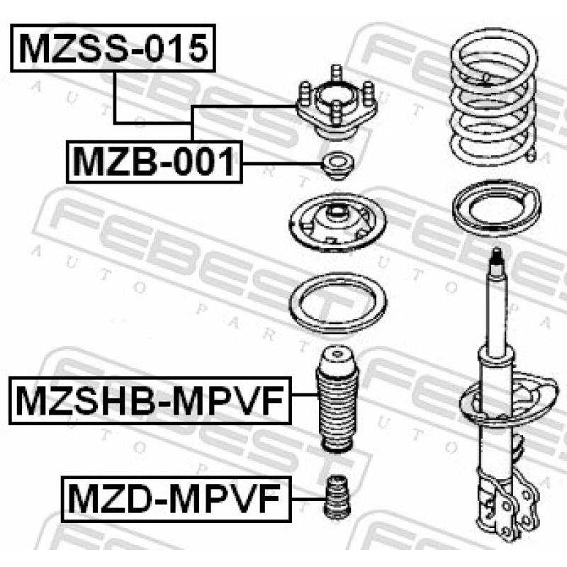 Butée élastique, suspension FEBEST MZD-MPVF - Visuel 1