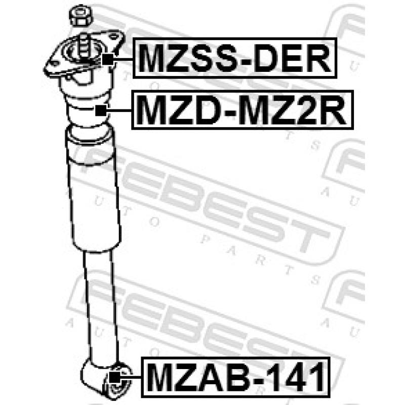 Butée élastique, suspension FEBEST MZD-MZ2R - Visuel 2