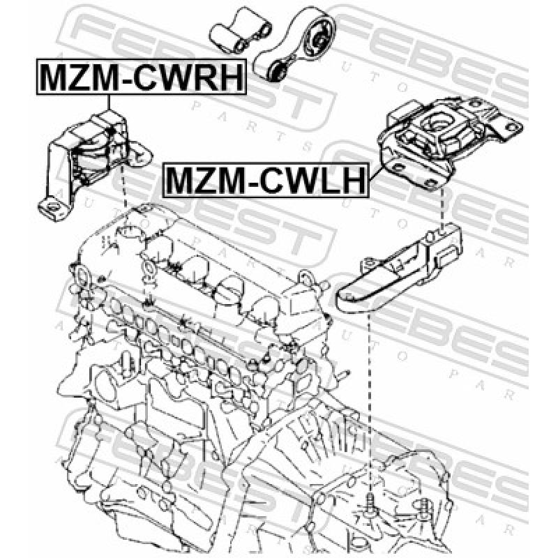 Suspension, boîte automatique FEBEST MZM-CWLH - Visuel 2