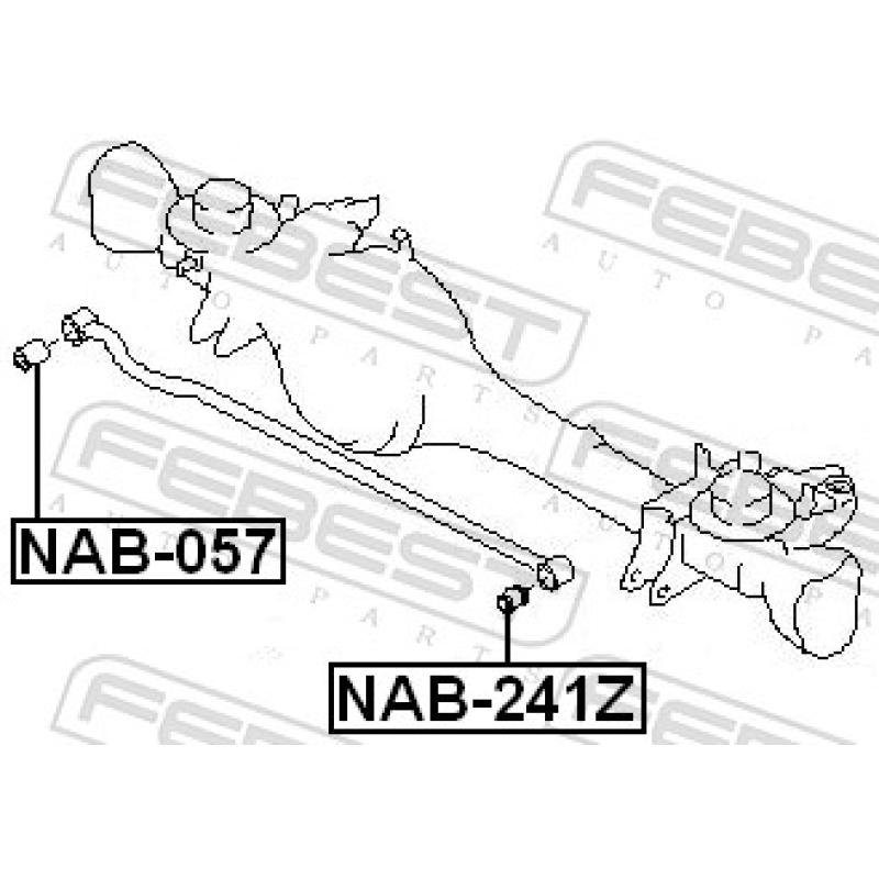 Silent bloc de suspension (train avant) FEBEST NAB-057 - Visuel 2