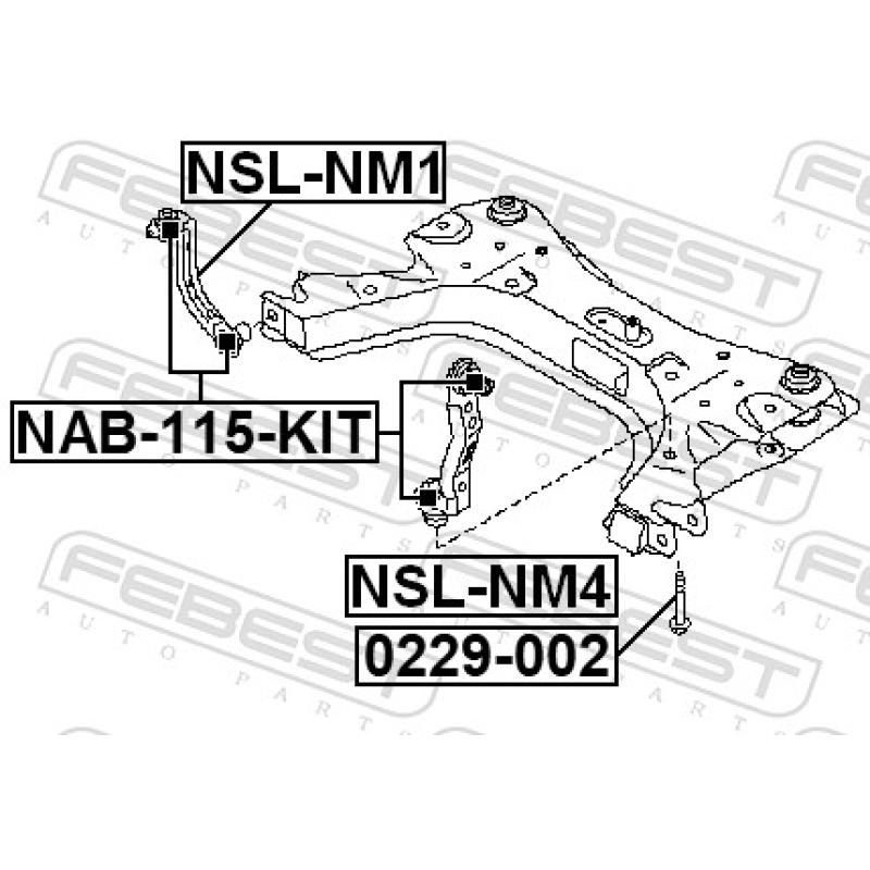 Suspension, jambe d'essieu FEBEST NAB-115-KIT - Visuel 2
