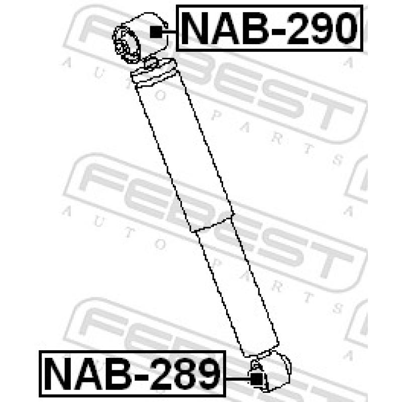 Douille, amortisseur FEBEST NAB-289 - Visuel 2