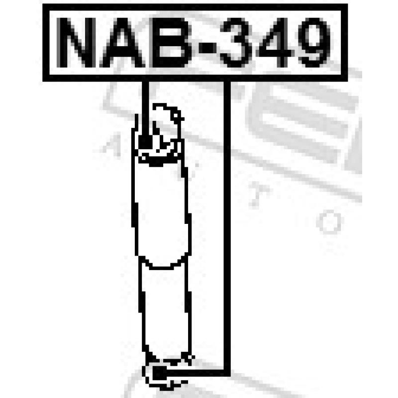 Douille, amortisseur FEBEST NAB-349 - Visuel 1