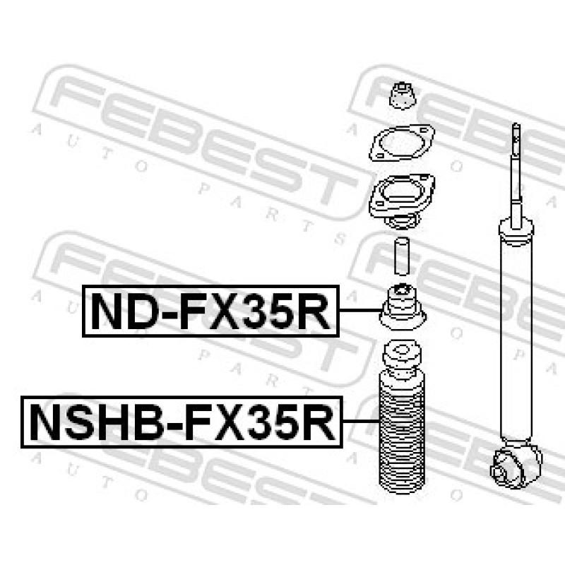 Butée élastique, suspension FEBEST ND-FX35R - Visuel 1