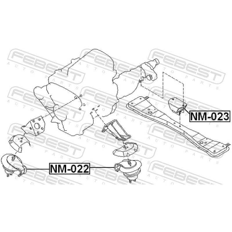 Suspension, boîte automatique FEBEST NM-023 - Visuel 1