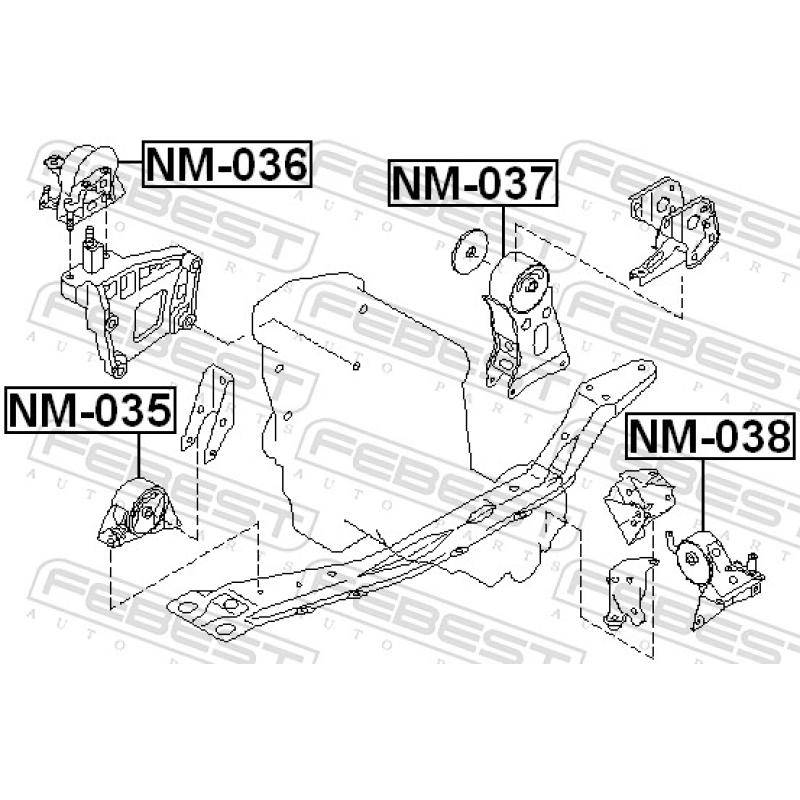 Support moteur FEBEST NM-035 - Visuel 2