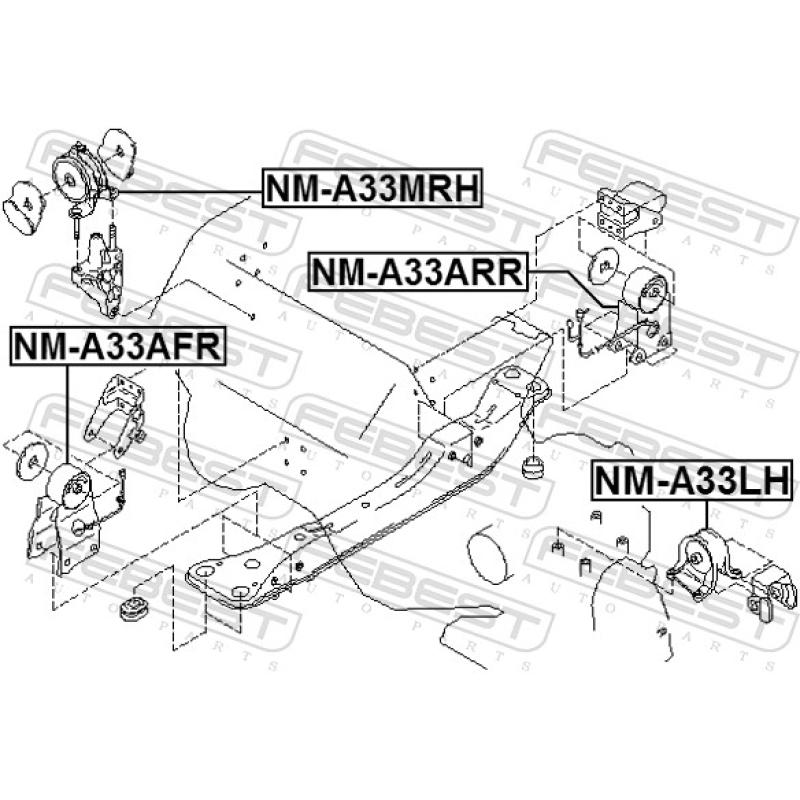Support moteur avant gauche FEBEST NM-A33LH - Visuel 1