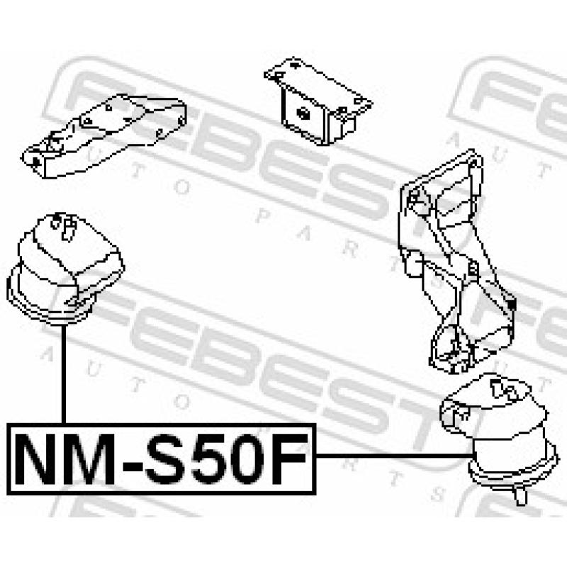 Support moteur avant FEBEST NM-S50F - Visuel 2