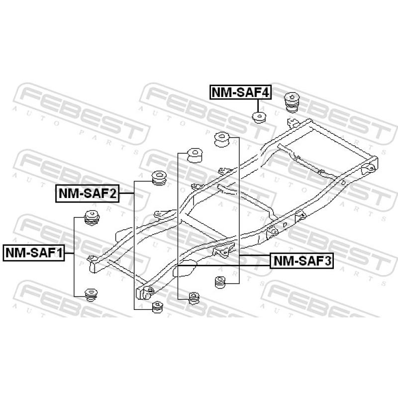 Suspension, corps de l'essieu FEBEST NM-SAF1 - Visuel 2