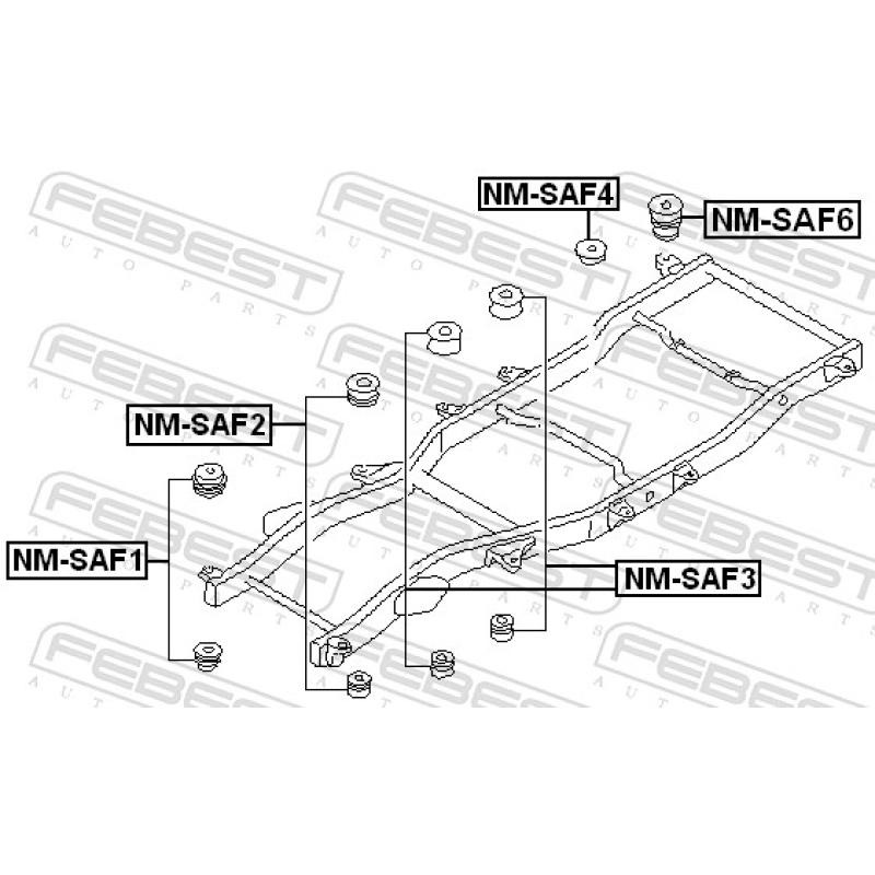 Suspension, corps de l'essieu FEBEST NM-SAF2 - Visuel 2