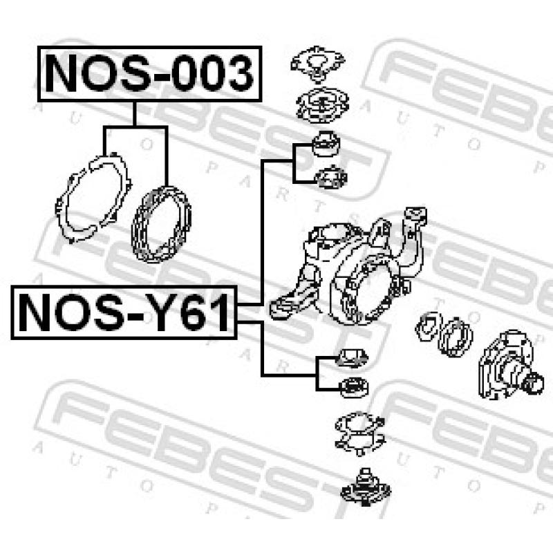 Kit de réparation, fusée d'essieu FEBEST NOS-003 - Visuel 2