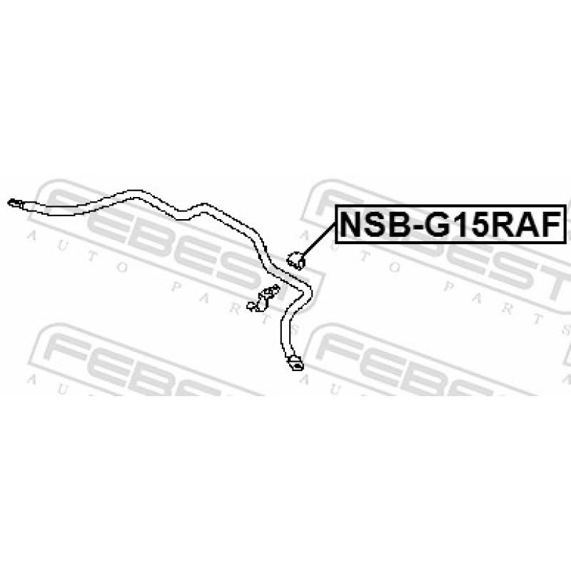 Coussinet de palier, stabilisateur FEBEST NSB-G15RAF - Visuel 2