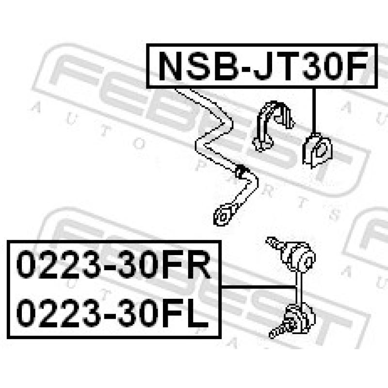 Suspension, stabilisateur FEBEST NSB-JT30F - Visuel 2