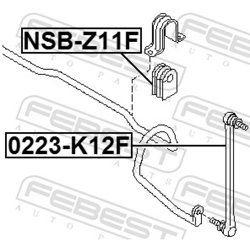 Suspension, stabilisateur FEBEST NSB-Z11F - Visuel 1