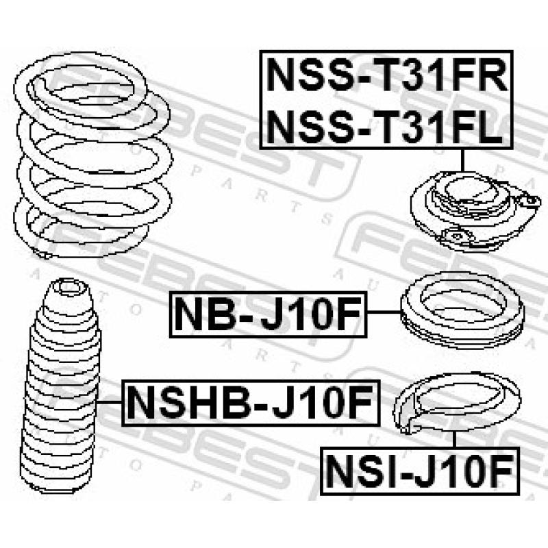 Patin de ressort FEBEST NSI-J10F - Visuel 2