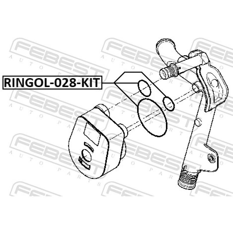 Joint, radiateur d'huile FEBEST RINGOL-028-KIT - Visuel 2
