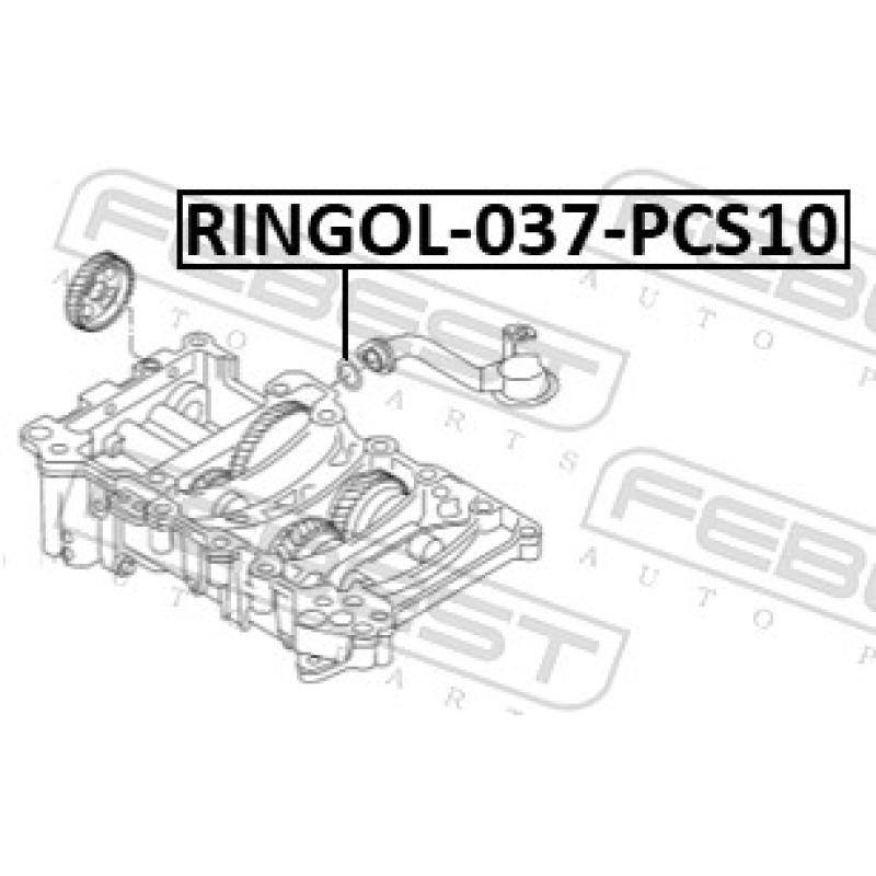 Joint d'étanchéité, tamis d'huile FEBEST RINGOL-037-PCS10 - Visuel 2