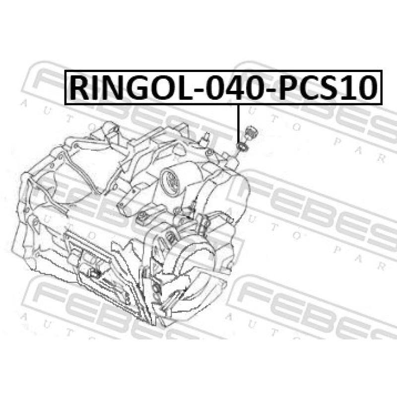 Rondelle d'étanchéité, vis de vidange d'huile FEBEST RINGOL-040-PCS10 - Visuel 2