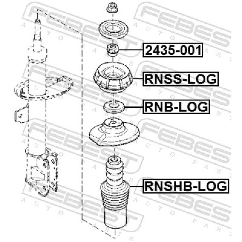 Bouchon de protection/soufflet, amortisseur FEBEST RNSHB-LOG - Visuel 2