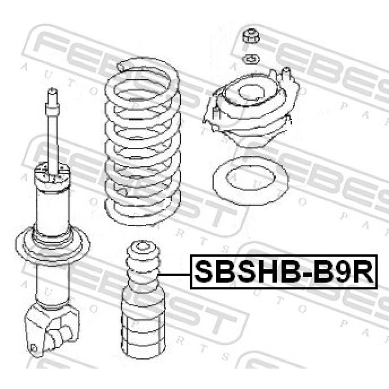 Bouchon de protection/soufflet, amortisseur FEBEST SBSHB-B9R - Visuel 1
