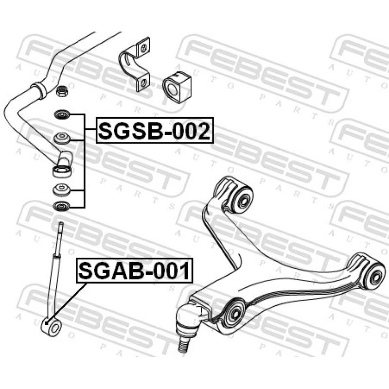 Suspension, jambe d'essieu FEBEST SGAB-001 - Visuel 1