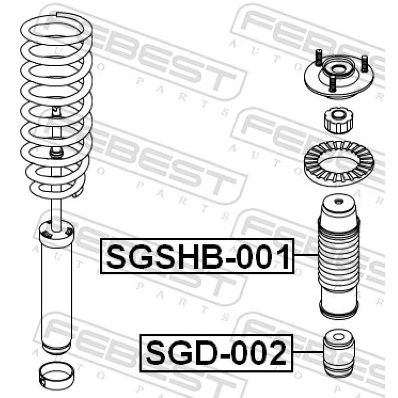 Butée élastique, suspension FEBEST SGD-002 - Visuel 1