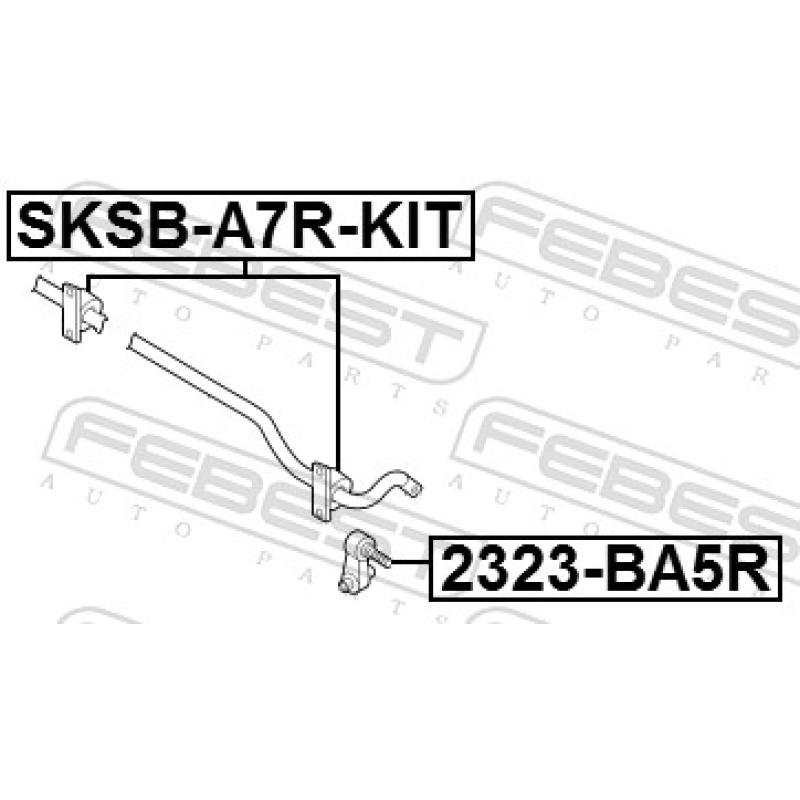 Coussinet de palier, stabilisateur FEBEST SKSB-A7R-KIT - Visuel 2