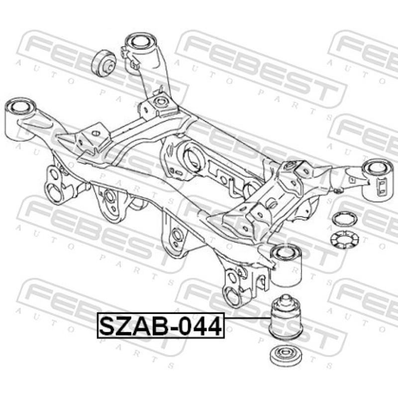 Suspension, corps de l'essieu FEBEST SZAB-044 - Visuel 1