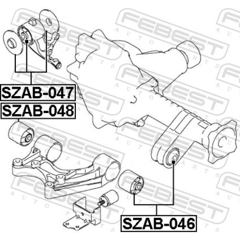 Suspension, Différentiel FEBEST SZAB-048 - Visuel 1