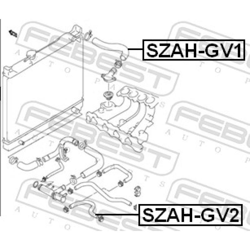 Tuyauterie du réfrigérant FEBEST SZAH-GV2 - Visuel 1