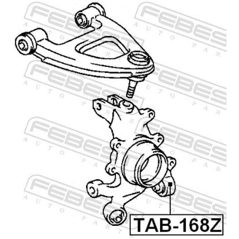 Douille de palier, bras transversal FEBEST TAB-168Z - Visuel 1