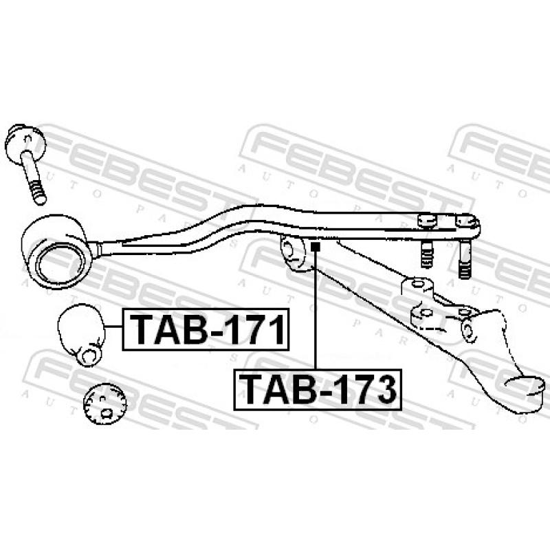 Silent bloc de suspension (train avant) FEBEST TAB-173 - Visuel 1