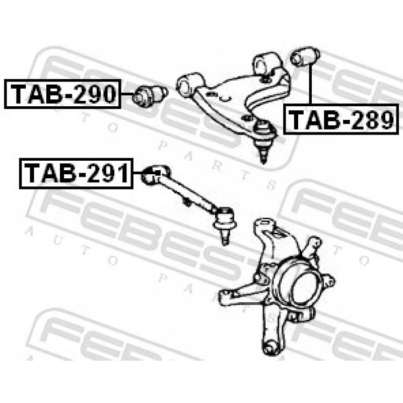 Silent bloc de suspension (train arrière) FEBEST TAB-289 - Visuel 2