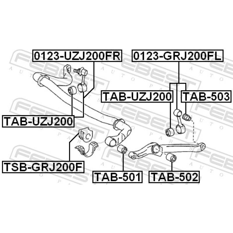 Suspension, jambe d'essieu FEBEST TAB-503 - Visuel 1