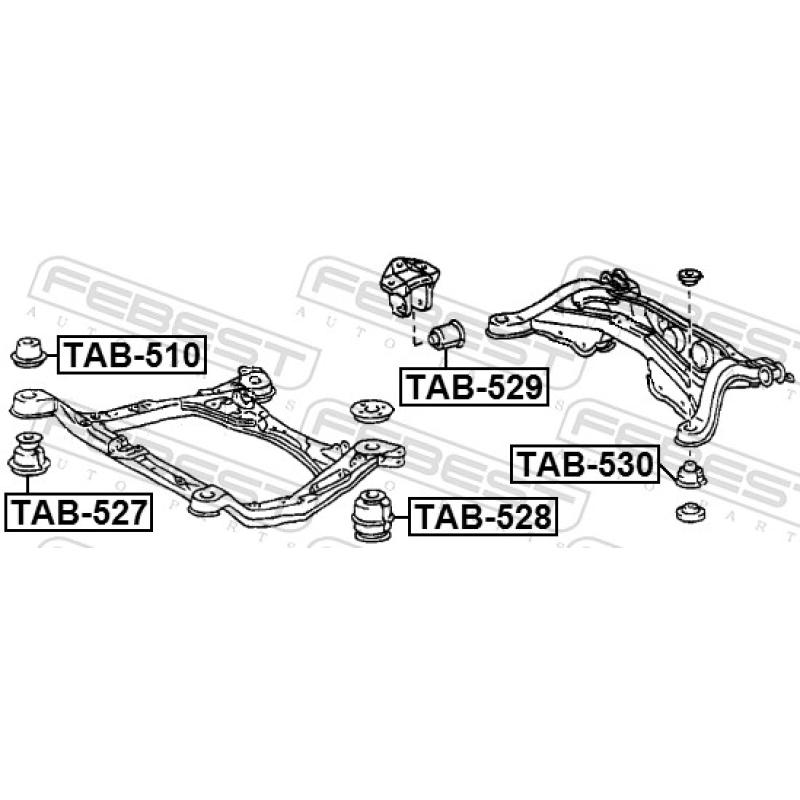 Suspension, corps de l'essieu FEBEST TAB-527 - Visuel 1