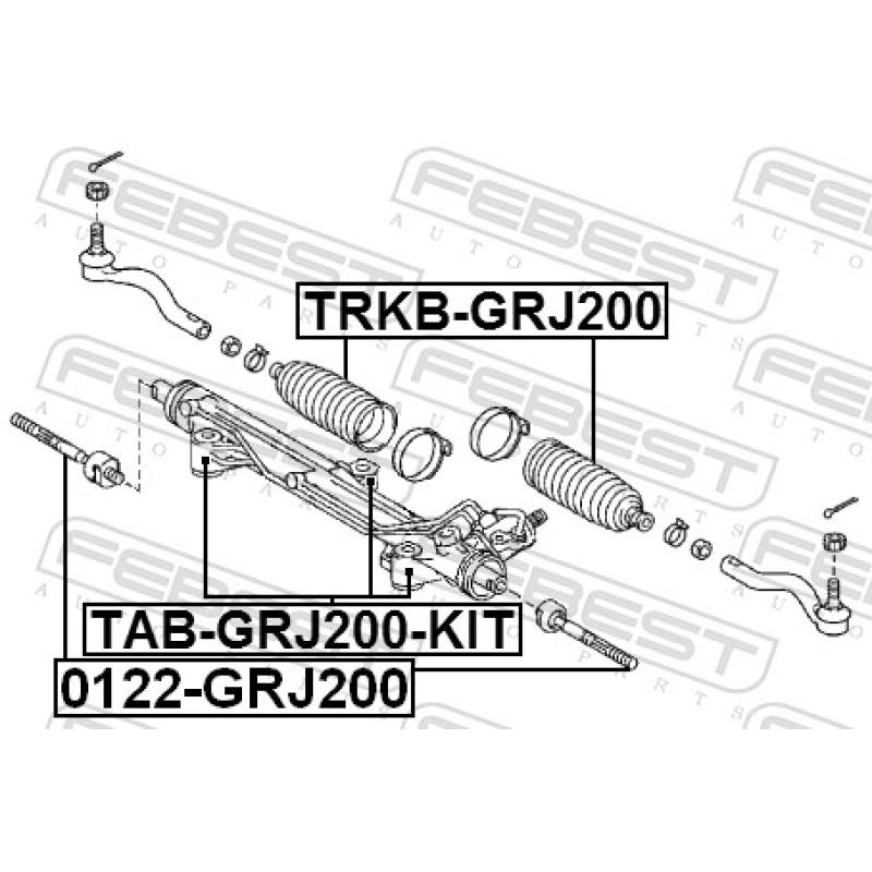 Suspension, crémaillière de direction FEBEST TAB-GRJ200-KIT - Visuel 1