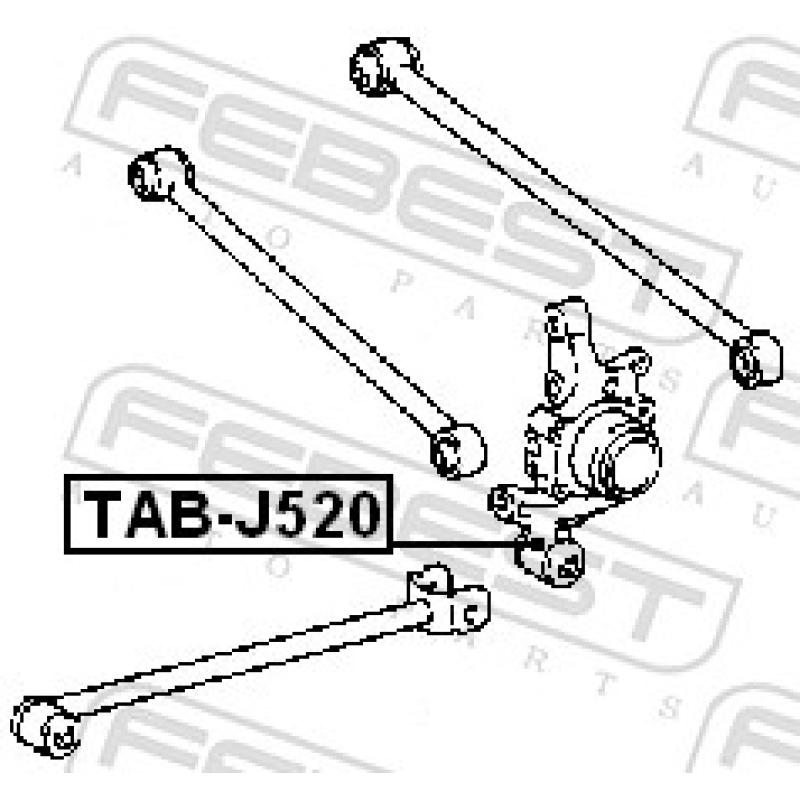 Douille de palier, bras transversal FEBEST TAB-J520 - Visuel 2