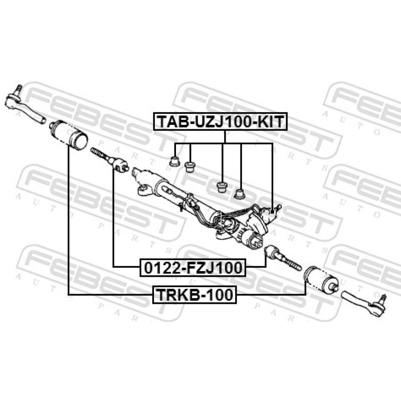 Suspension, crémaillière de direction FEBEST TAB-UZJ100-KIT - Visuel 2