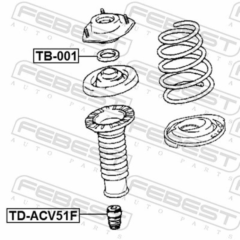 Butée élastique, suspension avant FEBEST TD-ACV51F - Visuel 1