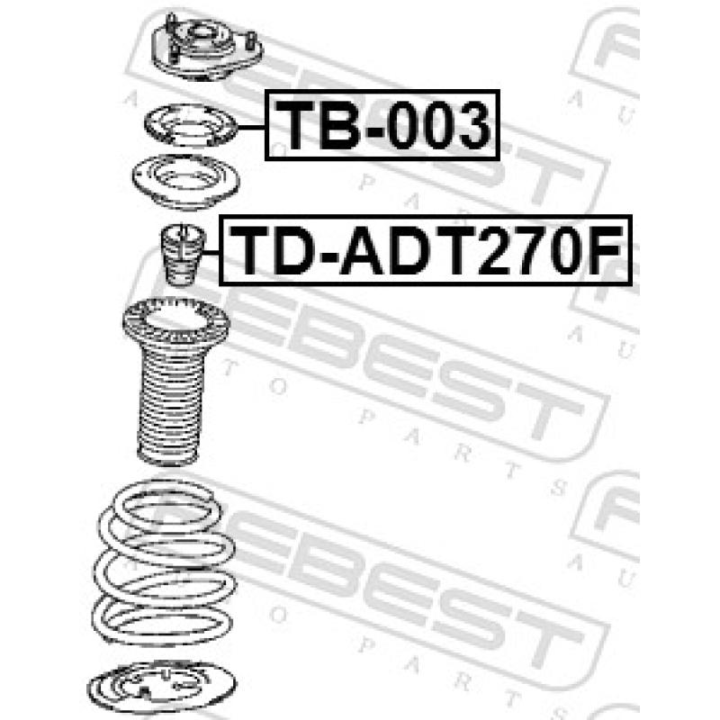 Butée élastique, suspension FEBEST TD-ADT270F - Visuel 1