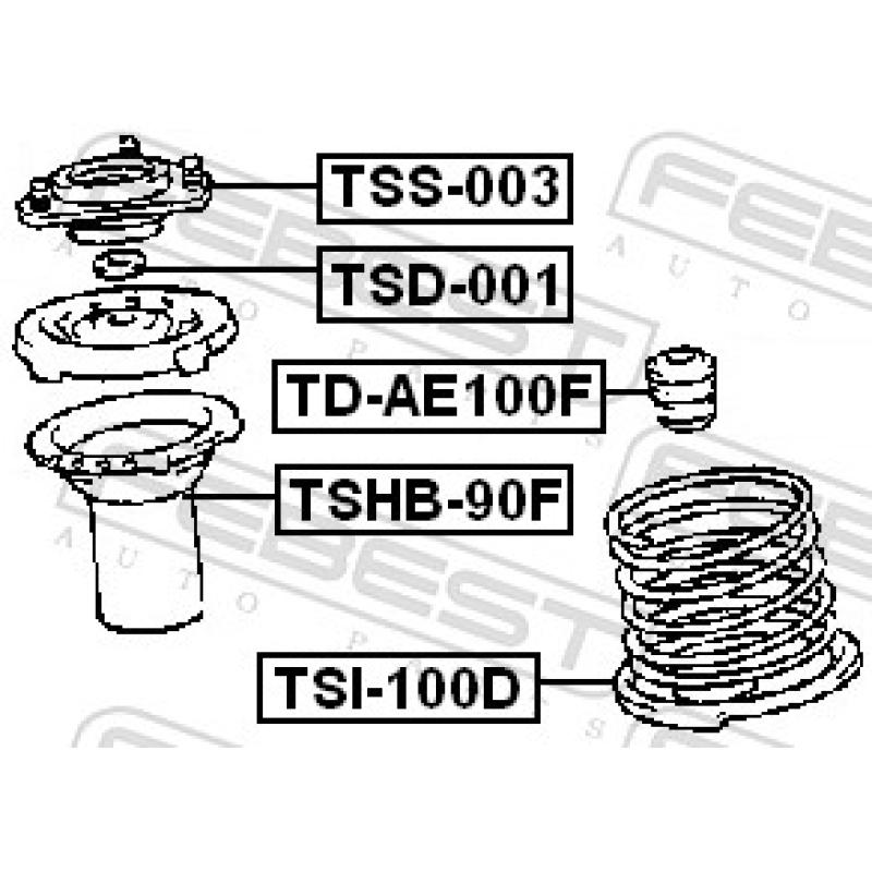 Butée élastique, suspension FEBEST TD-AE100F - Visuel 1