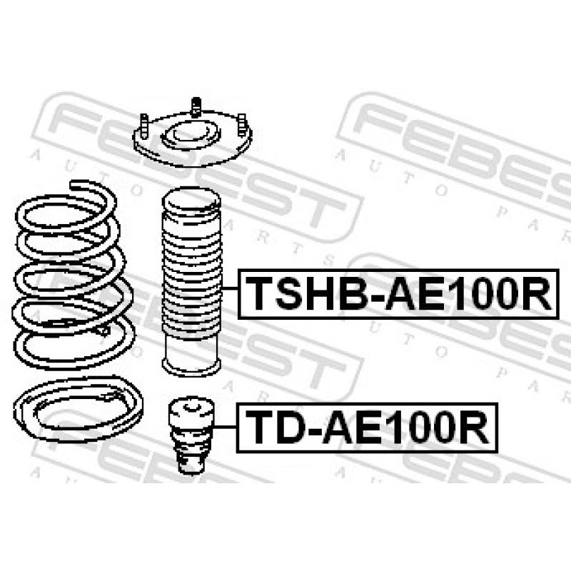 Butée élastique, suspension FEBEST TD-AE100R - Visuel 1