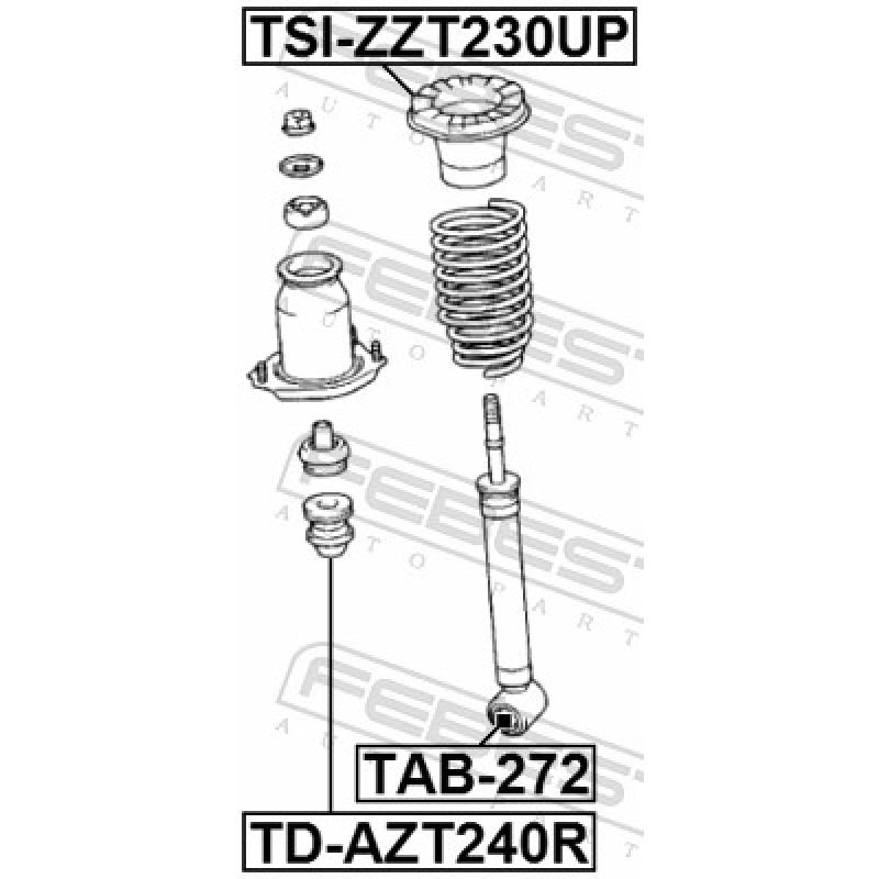 Butée élastique, suspension FEBEST TD-AZT240R - Visuel 2